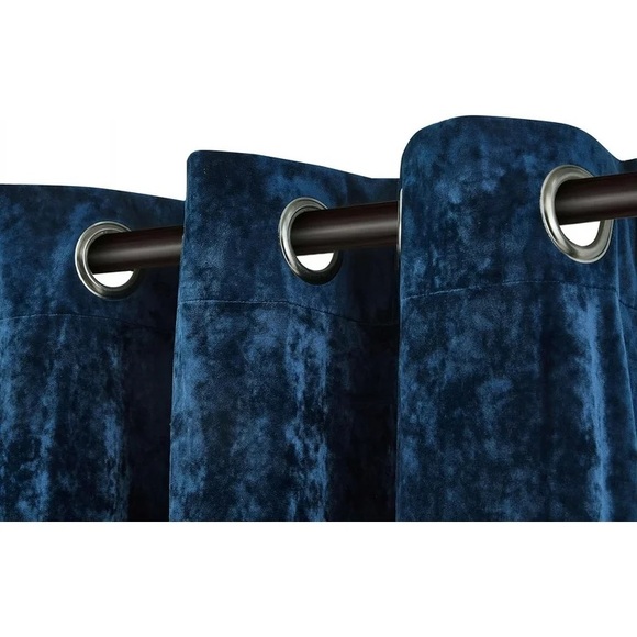 Elegant Blue Velvet Curtain set - Picture 8 of 8